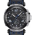 Tissot Tissot T-Race Thomas Luthi 2020 T115.417.27.057.03 T Race T1154172705703 кварцевые мужские часы черный циферблат, браслет каучук — вид спереди
